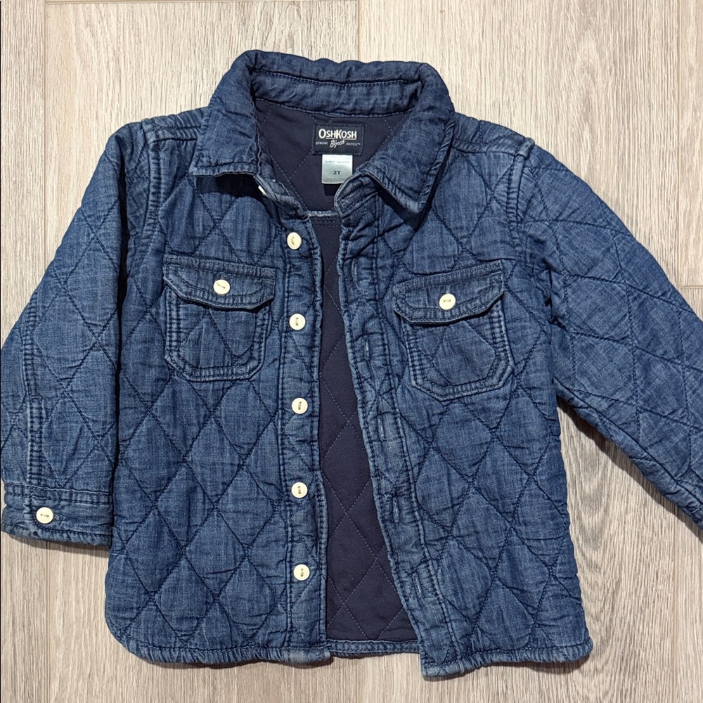 OshKosh B'gosh Dark Blue Quilted Jean Jacket